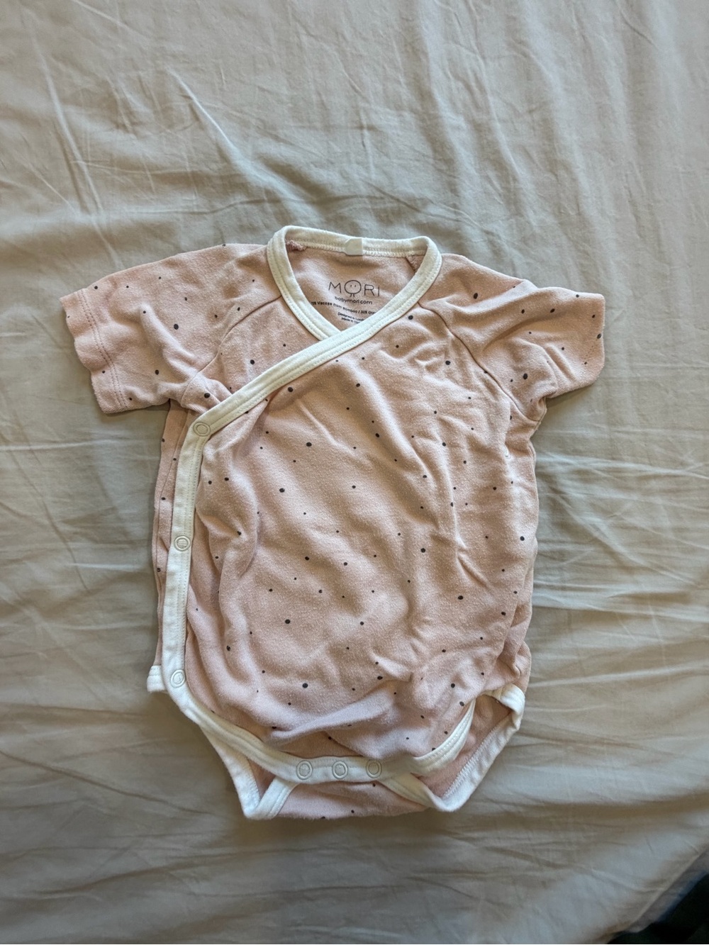 MOR Pink Wrap-Style Baby Bodysuit